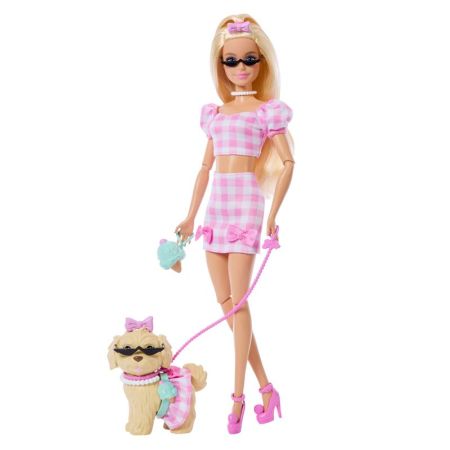 Barbie Twinning Looks boneca loira com cão