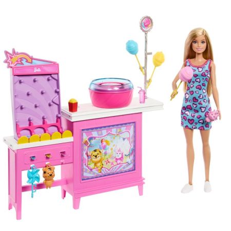 Barbie posto de algodão de açúcar