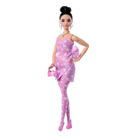 Barbie deluxe boneca vestido de ganga rosa