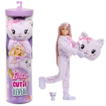 Barbie boneca Cutie Reveal la&ccedil;os doces gato lil&aacute;s