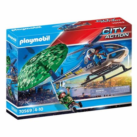 Playmobil City Action Perseguição em paraquedas