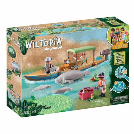 Playmobil Wiltopia viagem barco para peixes-boi