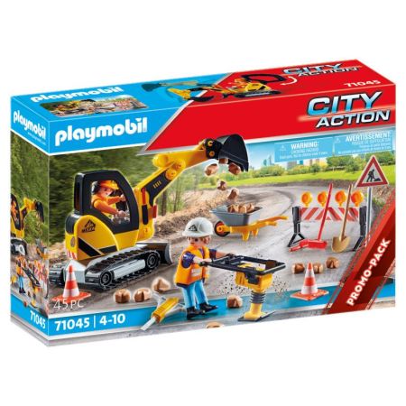 Playmobil City Action construção de estradas
