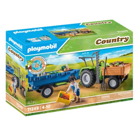 Playmobil Country tractor com reboque