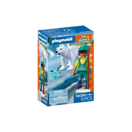 Playmobil Animal & Friends urso polar e tratador