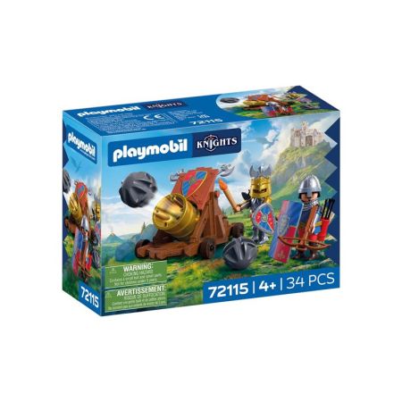Playmobil Knights canh&atilde;o de fogo cavaleiros le&atilde;o