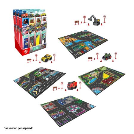 Micro ve&iacute;culo de resgate 9 cm com tapete