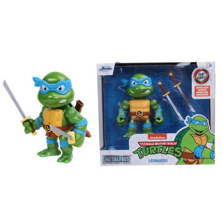 Tartarugas Ninja Leonardo 10cm figuras metal