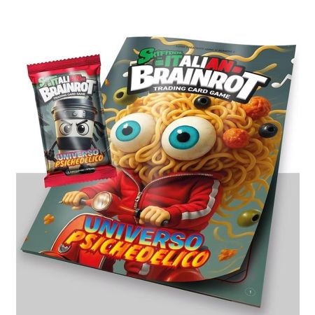 Livro e envelope 7 cartas colecionáveis Brainrot