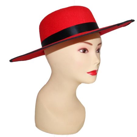 Chapéu Pamela Grande Vermelho