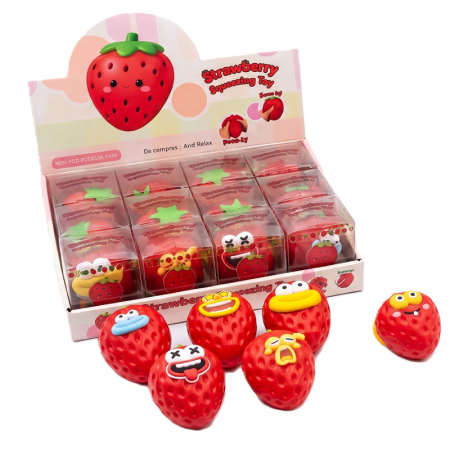 Squishy Fruit Squeezing Toy Morangos