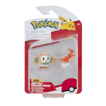 Pokémon figuras pack combate Rowlet Tatsugri
