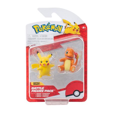 Pokémon Figuras Combate Charmander e Pikachu femea