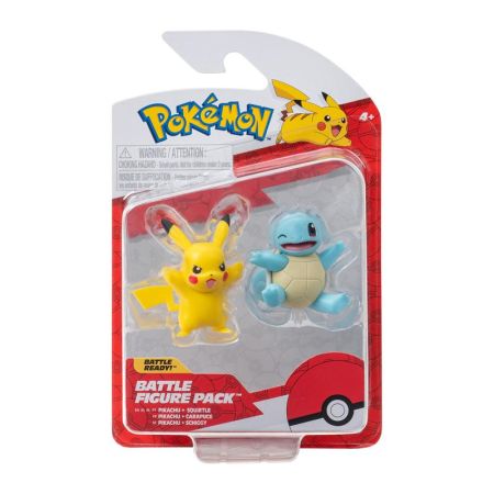 Pokémon Figuras Combate Squirtle e Pikachu