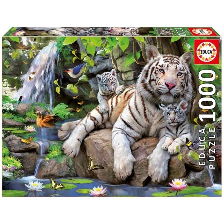 Educa puzzle 1000 tigres brancos de bengala