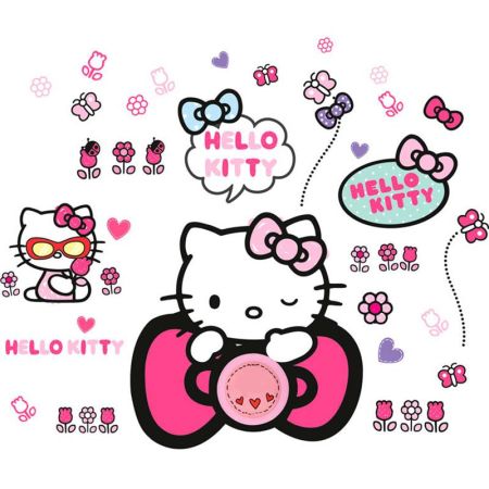 Hello Kitty campainha com autocolantes