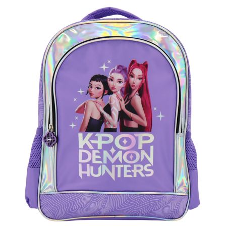 Mochila escolar Kpop Demon Hunters lil&aacute;s 41 cm