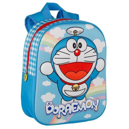 Mochila Doraemon arco-íris 3D 32 cm