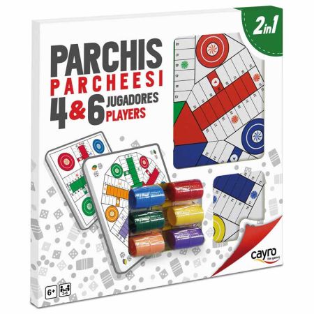 Parchis com jogo do ganso damas tabuleiro grande 4 jogado