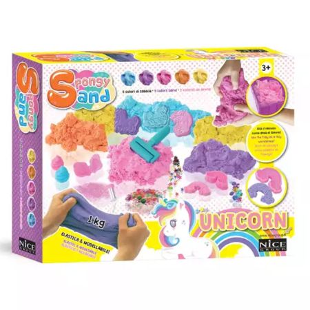 Conjunto de areia mágina unicórnio