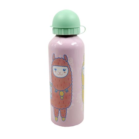 Garrafa Aluminio 500ml Happy Llamas