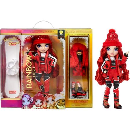 Rainbow High boneca Winter Ruby Anderson vermelha