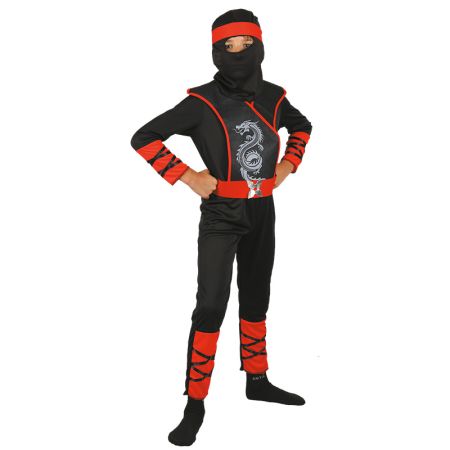 Disfarce Ninja dragao infantil vermelho