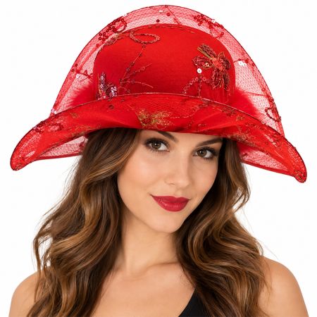 Chapéu Dama vermelho