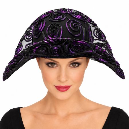 Chapéu Dama preto e roxo