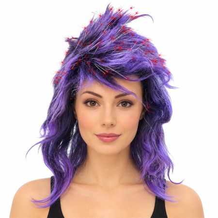 Peruca Carnaval Punk Fibra Optica