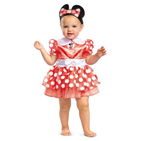 Disfarce Minnie clássica vermelha bebé
