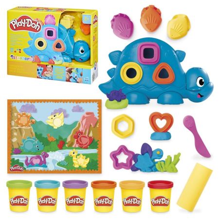 Play-Doh dinossauro formas e cores