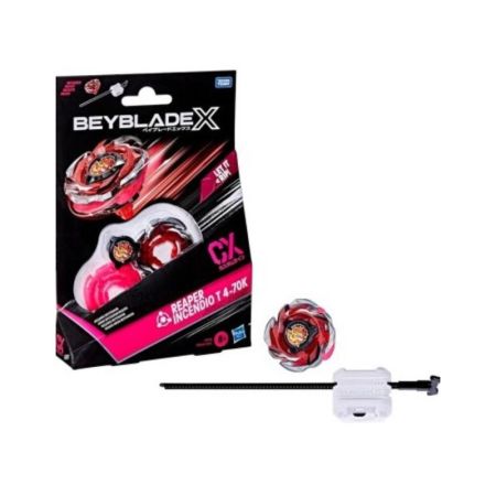 Beyblade X kit inicial com lançador Reaper