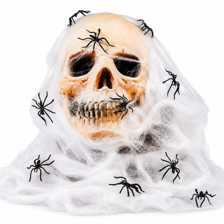 Teia de aranha gigante Halloween Branca