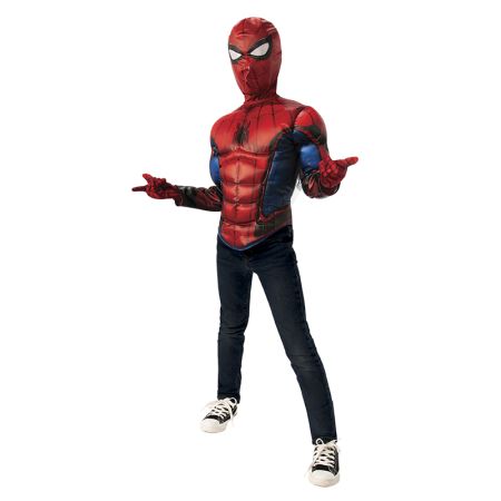 Disfarce infantil Spiderman peito e acess