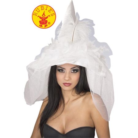 Chapéu de noiva bruxa com véu