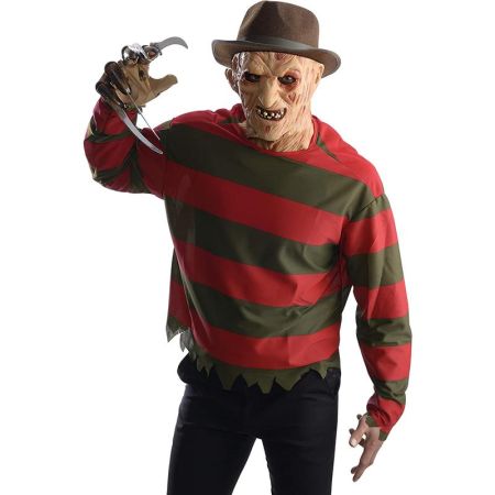Disfarce camisa Freddy e máscara adulto