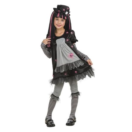 Disfarce bruxa Black Dolly infantil