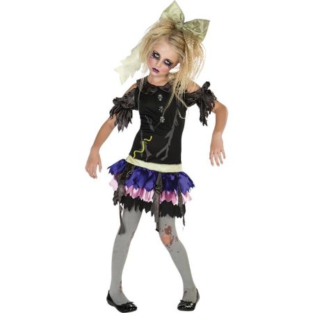 Disfarce boneca zombie infantil