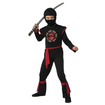 Disfarce infantil Skull ninja vermelho