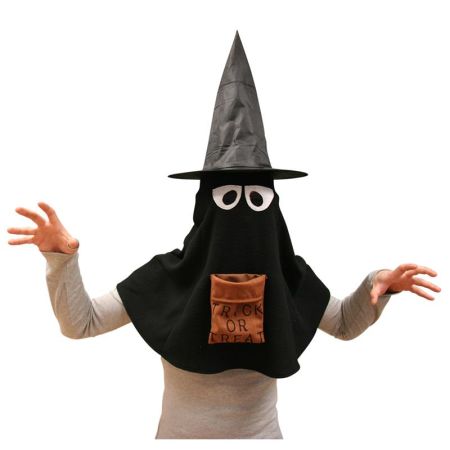 Chapéu com capuz de pano Halloween