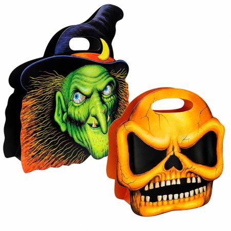 Bolsa porta doces caveira e bruxa