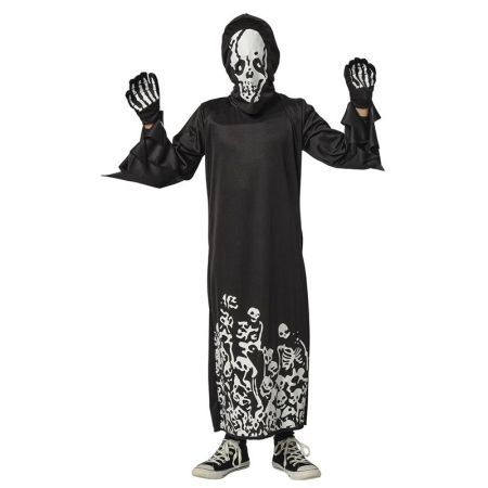 Disfarce infantil Skull brilha no escuro
