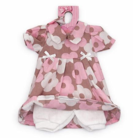 Vestidos bebé reborn 40 cm vestido castanho