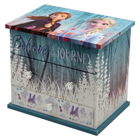 Caixa de jóias musical 3 gavetas Frozen II