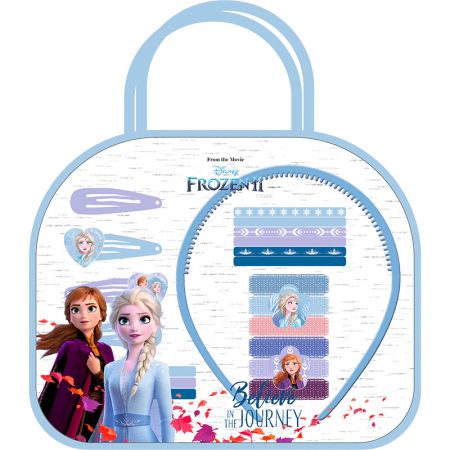 Conjunto mala e acessórios cabelo Frozen II