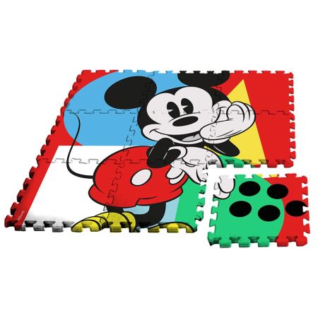 Tapete puzzle eva 9 peças com saco Mickey