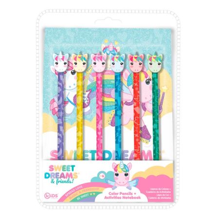 Conjunto lápis e caderno atividades Sweet Dreams