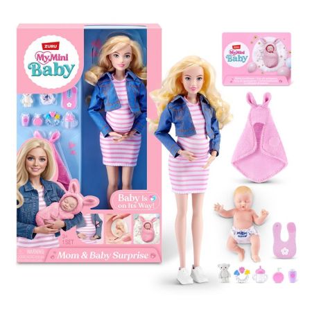 My Mini Baby Boneca Mamã Loira e Bebé Surpresa