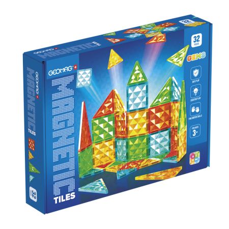 Geomag Magnetics Tiles Gems 32 peças